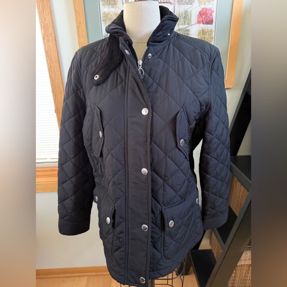 Ralph Lauren Quilted Black Barn Jacket in EUC